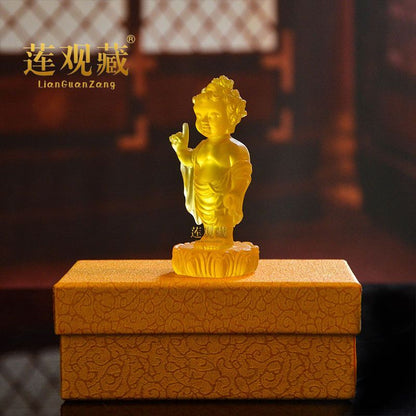 Buddha Statue of Buddha, Prince Buddha, Water Colored Glaze Bathing Buddha