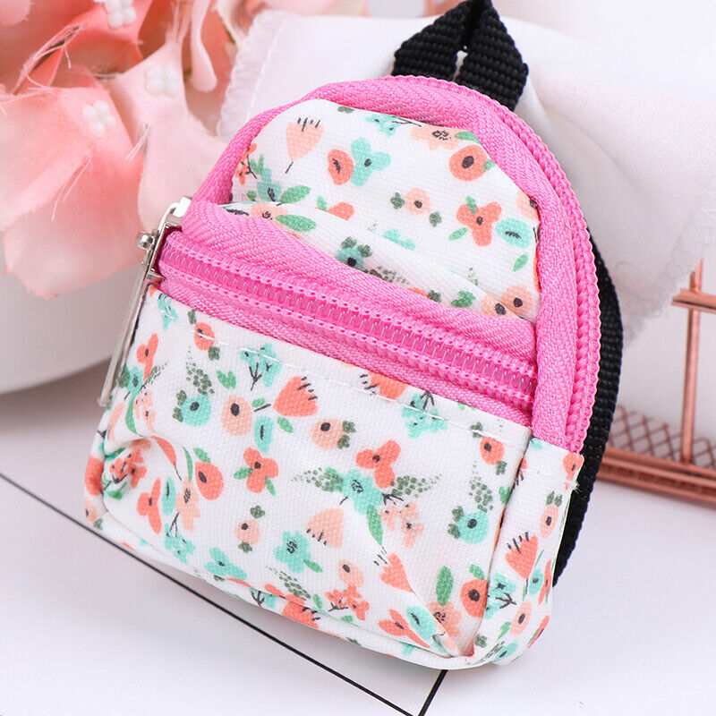 1:6 1:12 Dollhouse Miniature Flower Backpack Schoolbag Dolls Accessories W*B-ca