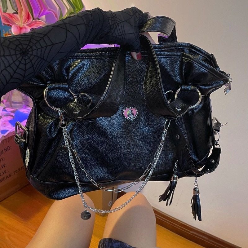 Shoulder Bag Tote Big Purse Handbag Leather Shopper Zipper 35*25*15 CM 1 Strap
