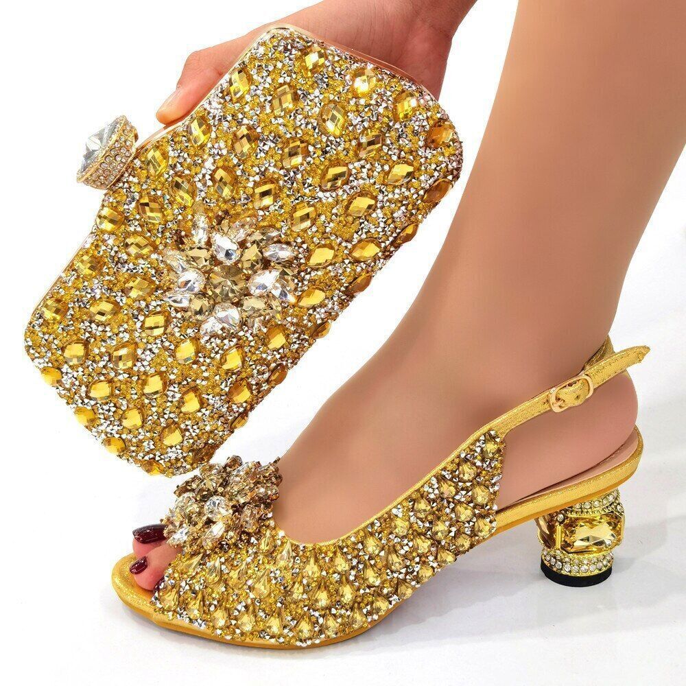 Ladies Leather Shoe and Bag Set Shoe with Matching Bag Set Shoes Bag Set Party