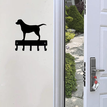 Labrador Retriever Dog-Key Hooks & Keychain Holder -9 inch/6 inch Metal Wall Art