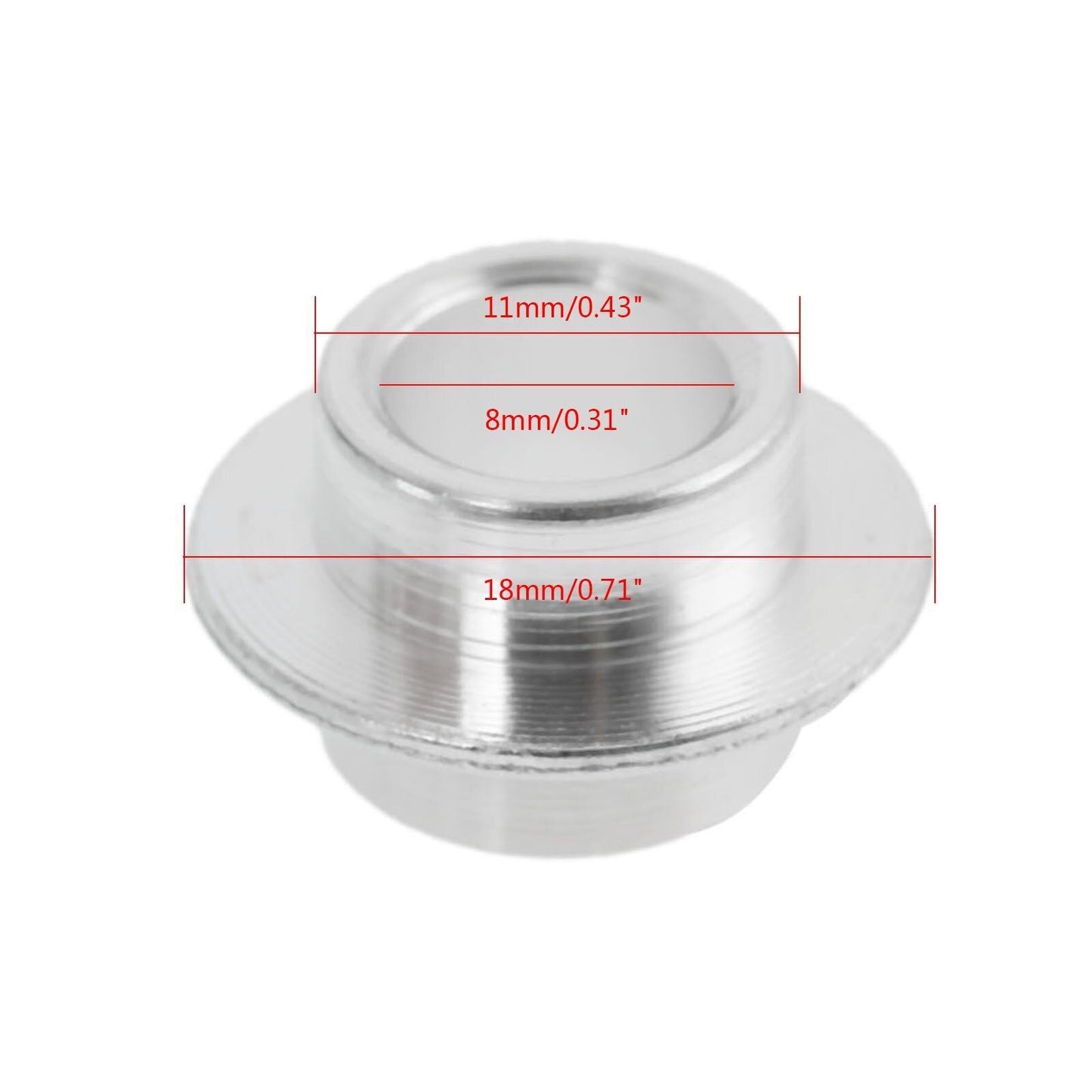 8Pcs 8mm Skate Wheel Aluminum Skateboard Replacement Roller Skates Skating Parts