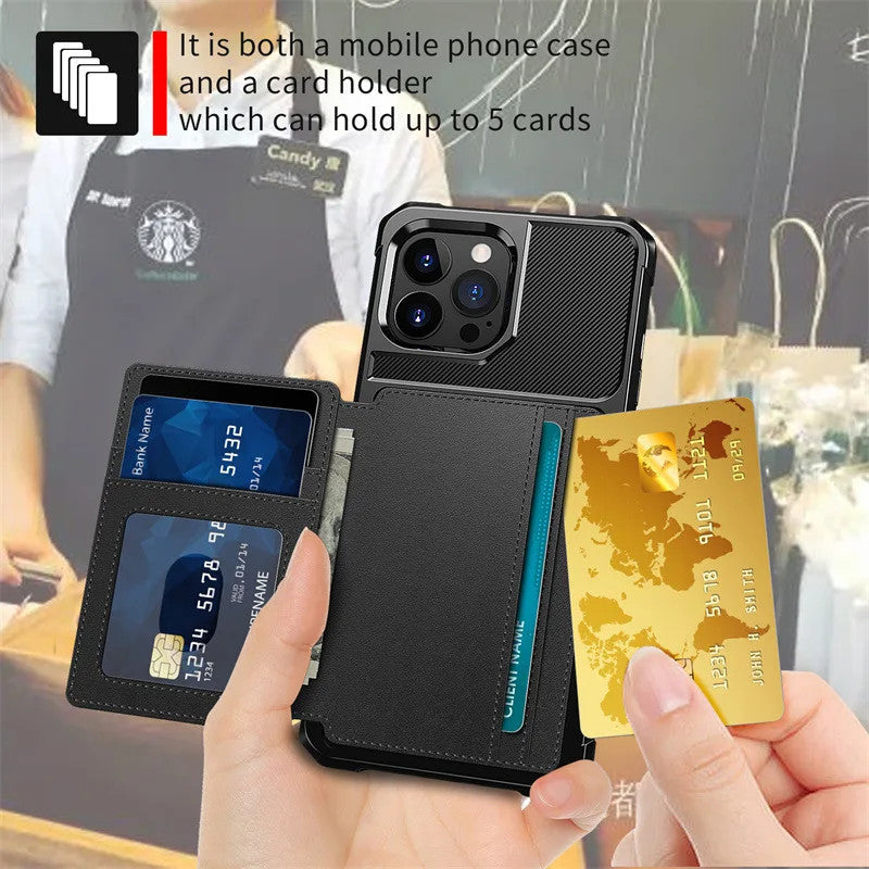 Tough Multi Slot Phone case Case with Portable Card Slot Cover for iphone17/16