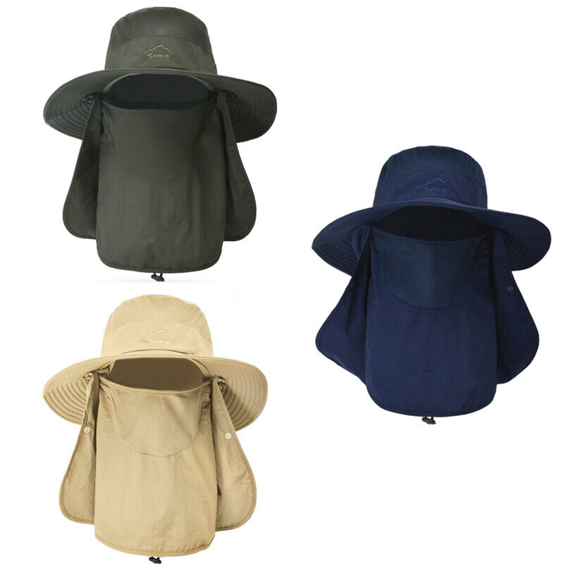 Unisex UV Protection Face Neck Cover Sun Hat Sport Breathable Hiking Fishing Hat