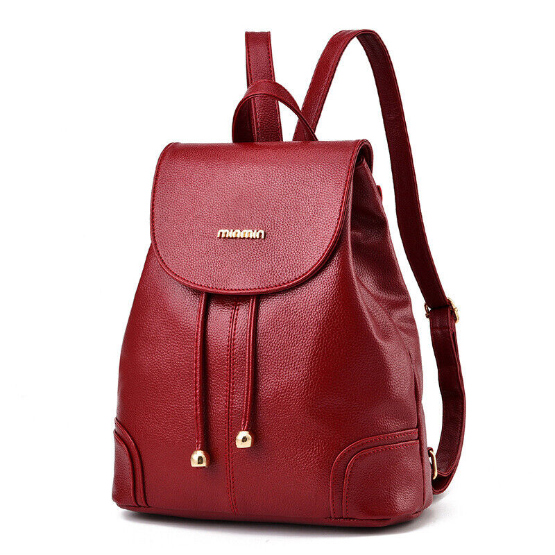 Womens Ladies Casual PU Leather Casual Shoulder Bag Backpack Messenger Bag Purse