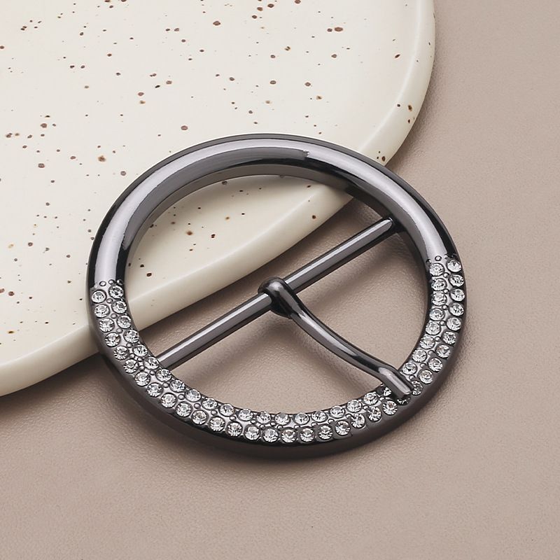 Belt Buckle Metal Pin Rhinestones Handbags Cuff Adjustment Dress Waistband Decor
