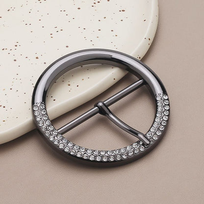 Belt Buckle Metal Pin Rhinestones Handbags Cuff Adjustment Dress Waistband Decor