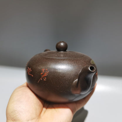 vintage chinese yixing purple clay teapot zisha ceremony kung Household tea set