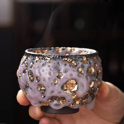 Unique Glazed Ceramic Teacup Shinoyaki Teacup 130ml -