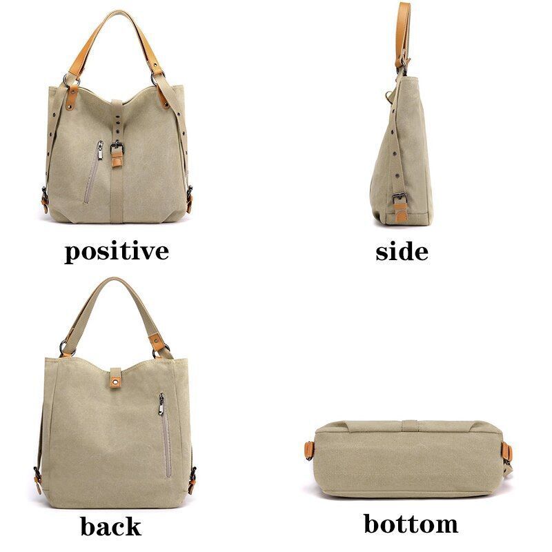 Canvas Shoulder Purse Crossbody Bag Travelling Handbags Polyester Blue/Red/Black