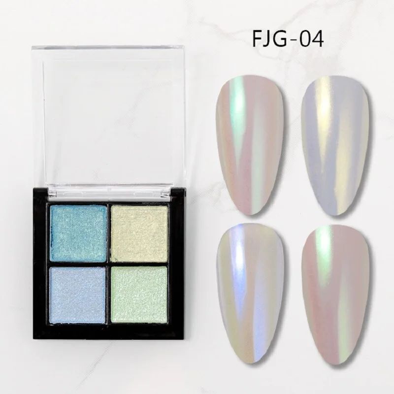 Nail Art Glitters 6 Colors Powder Metallic Laser Holographic Pigment Dust Polish