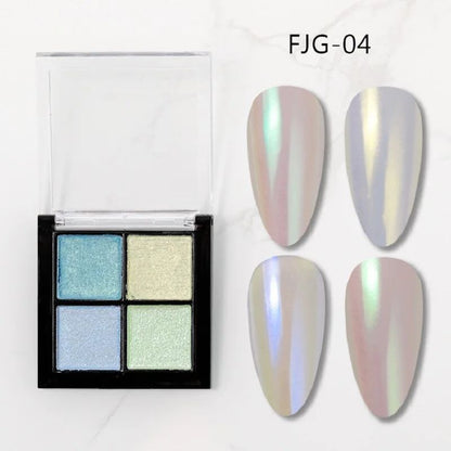 Nail Art Glitters 6 Colors Powder Metallic Laser Holographic Pigment Dust Polish