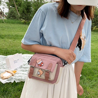 Winter Canvas Bag Fashion Belts Decorative Cloth Bags One-shoulder Diagonal Bag