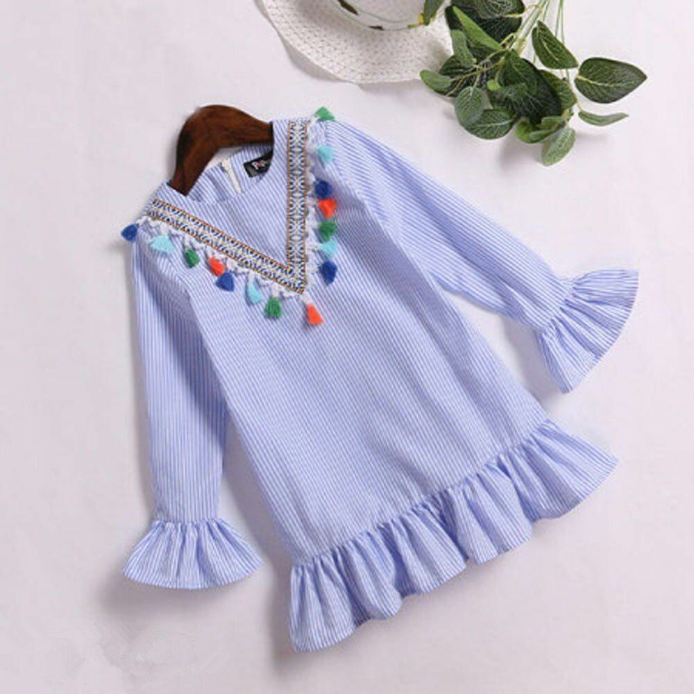 Matching Clothes Newborn Baby Girl Family Mom Daughter Dress Nine Quarter Stripe