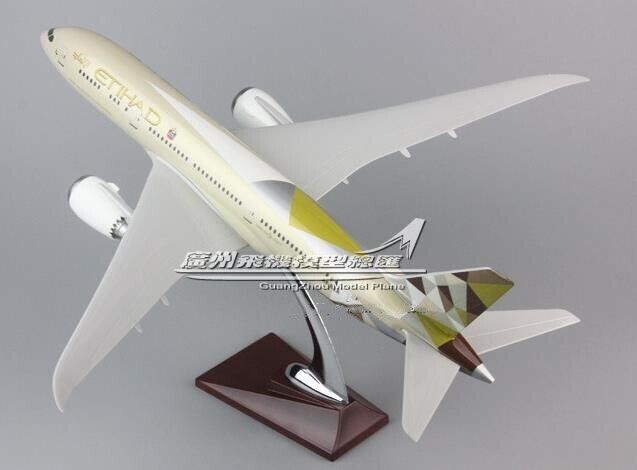 43CM ETIHAD BOEING 787 A6-BLA Passenger Airplane Resin Aircrarft Plane Model