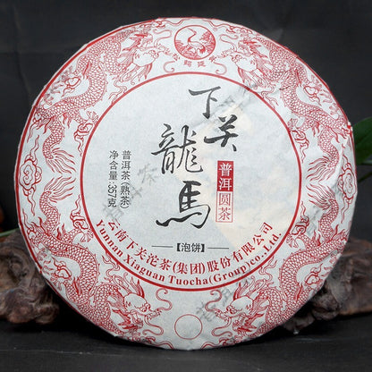 2016 Xiaguan tuocha LONGMA YUAN CHA Pu erh Tea Cooked Tee Puer Cake Black 357g
