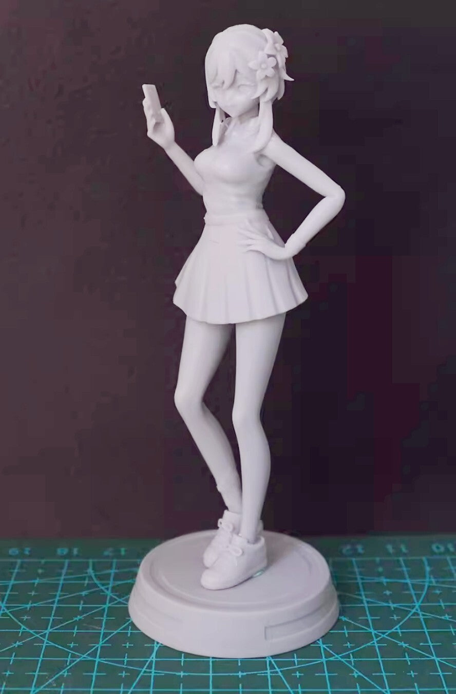 1/18 resin figure model 3D printing of game character girl Unassembled Unpainted