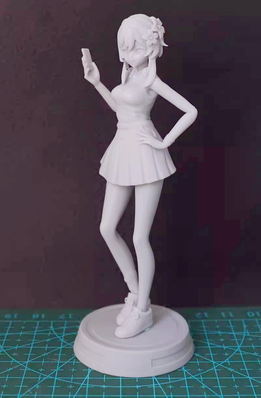 1/18 resin figure model 3D printing of game character girl Unassembled Unpainted