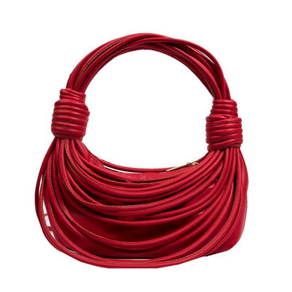 Shoulder Bags Stylish Line Knotted Handle Handbag Purse Synthetic Crossbody Bag