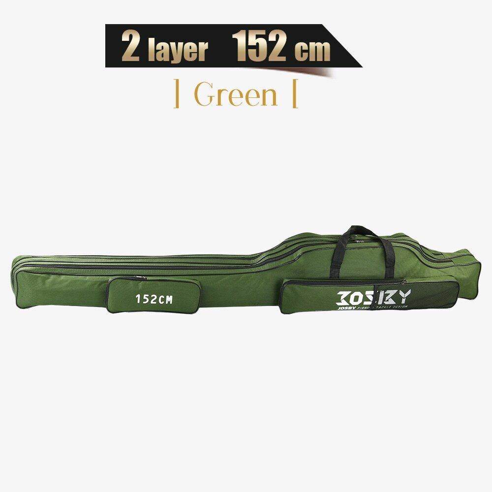 Fishing Rod Storage Bag Oxford Cloth Multifunctional 1/2/3 Layer Large Capacity