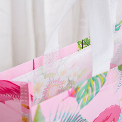 Non-woven Fabric Flamingo Shopping Bags Reusable Pouch Travel Storage Carry Tote