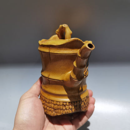 Chinese Yixing Zisha Clay Handmade Exquisite Teapot（树桩壶 低款：陈鸣远）