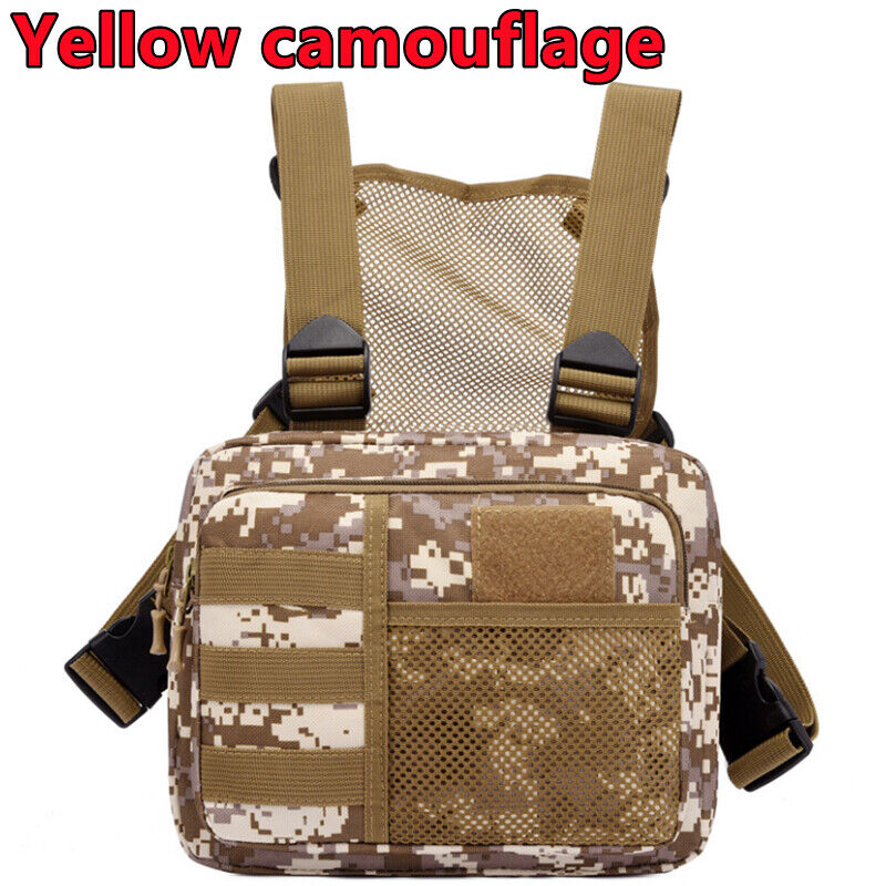 Tactical Combat Chest Rig Bag Front Pouch Recon Kit Pack Oxford Protective Vest