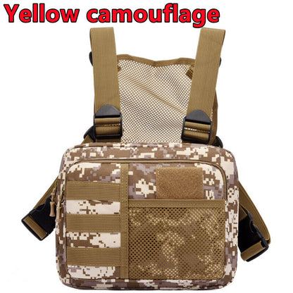 Tactical Combat Chest Rig Bag Front Pouch Recon Kit Pack Oxford Protective Vest