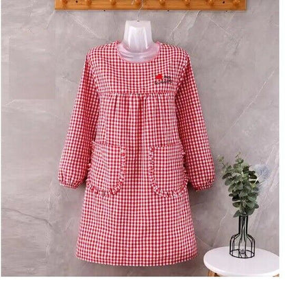 Aprons Cotton Long Sleeved Waist Kitchen Cooking Housework Farm Working Overalls
