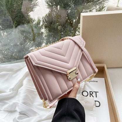 Strip Chain Shoulder Crossbody Bag Women Ladies Bag Female Handbags