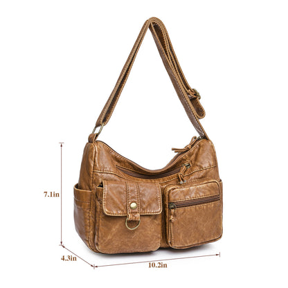 Vintage Womens Crossbody Shoulder Bag Purse Clutch PU Leather Sling Tote Handbag