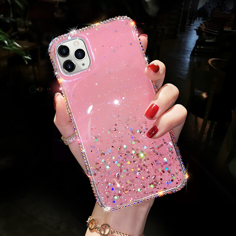 Transparent Star Sequins TPU Phonecase for IPhone17Pro/17/16/15 /14/13/12/11/XR
