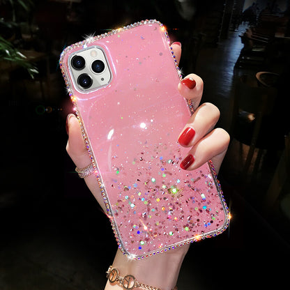 Transparent Star Sequins TPU Phonecase for IPhone17Pro/17/16/15 /14/13/12/11/XR