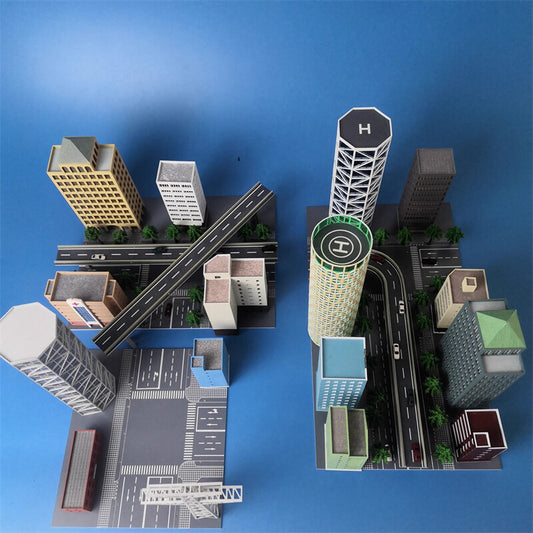 1/300 Scale City Scene Building Viaduct High-Rise Building Model Set Toy