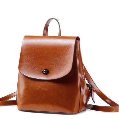 High Quality Genuine Leather Backpack Daypack Knapsack Vintage Cowhide Rucksack
