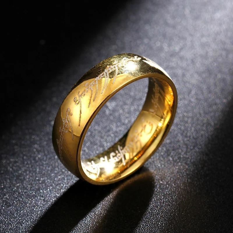 Fashion Lord of the Rings One Ring LOTR Stainless Steel Men's Ring Size 6-13