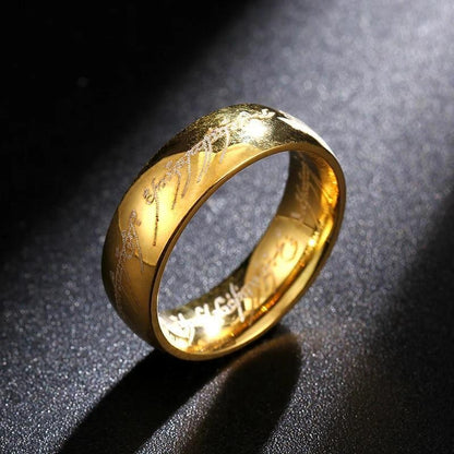 Fashion Lord of the Rings One Ring LOTR Stainless Steel Men's Ring Size 6-13
