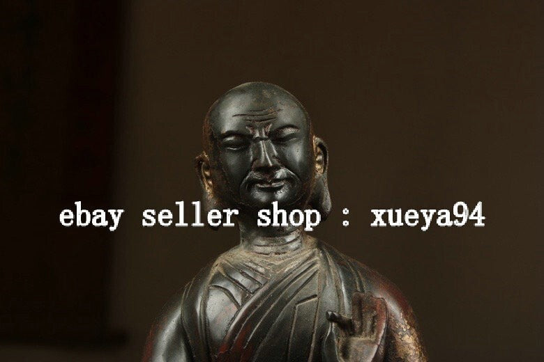9.4" Old Tibet Buddhism Bronze Gilt Je Tsongkhapa Lama Guru Master Buddha Statue