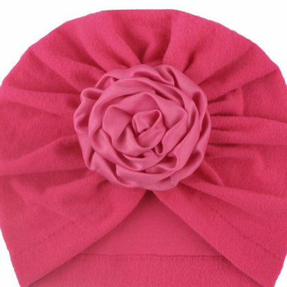 Flower Baby Hat Cute Soft Cotton Infant Toddler Girls Bonnet Turban Elastic Kids