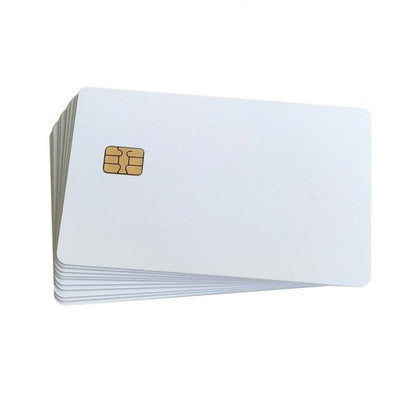 Wholesale 50Pcs ISO7816 Contact SLE 4442 Chip PVC Smart White IC Cards