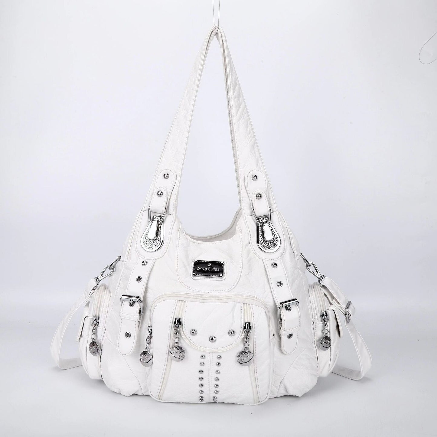 Handbags Shoulder Bags Synthetic Leather Satchel Purse Traveling Bag Polyester