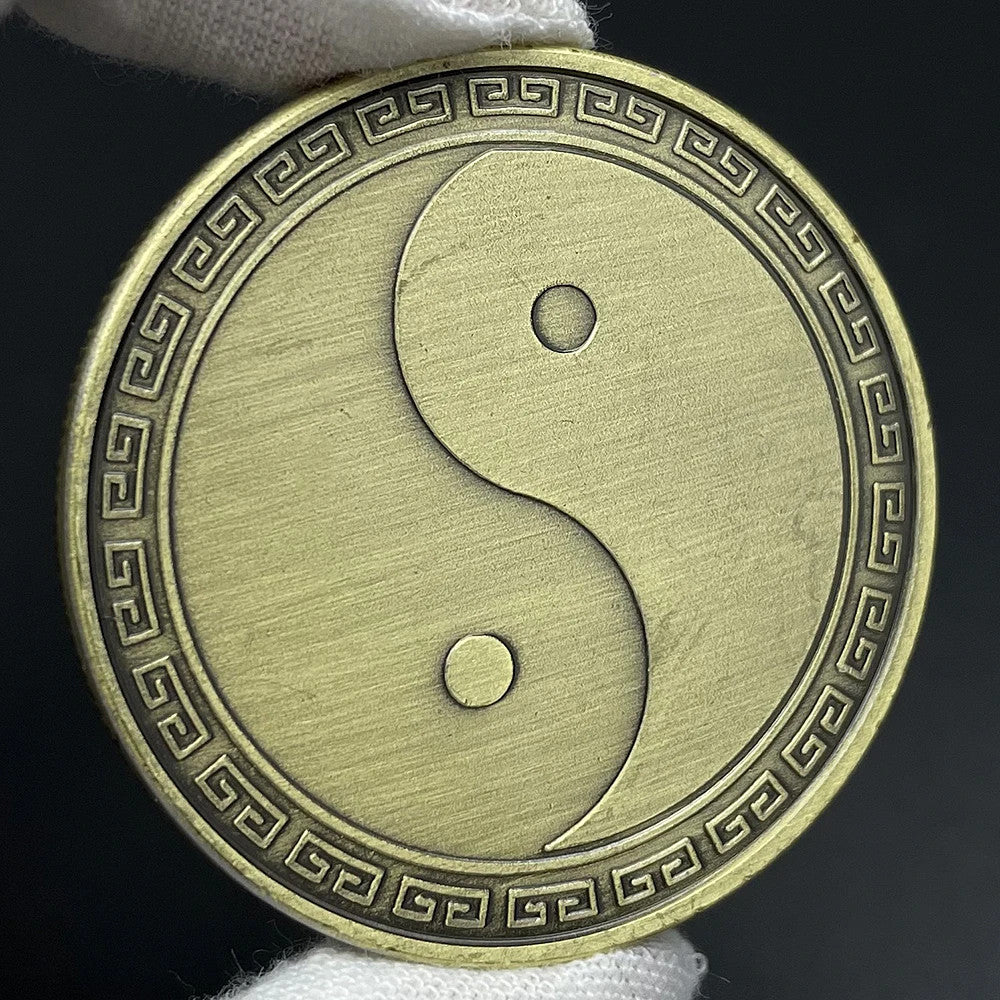 Chinese Dragon Phoenix Commemorative Coin Taiji Eight Diagram Collection Coin