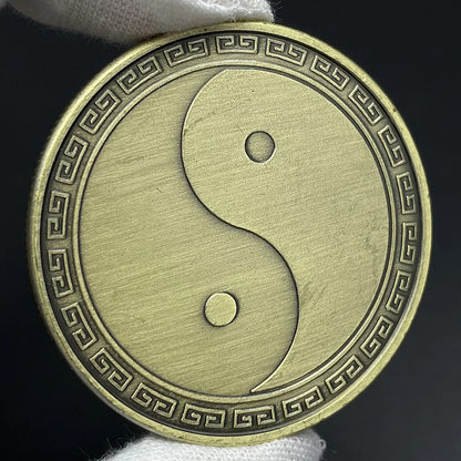 Chinese Dragon Phoenix Commemorative Coin Taiji Eight Diagram Collection Coin