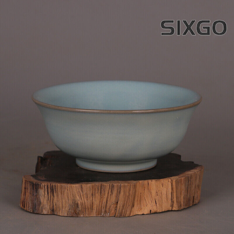 5.5" Collection Chinese Song Porcelain Ru Kiln Green Glaze Bowl