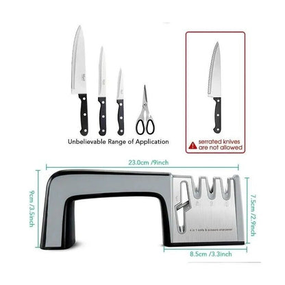 KNIFE Sharpener PROFESSIONAL System Scissors Tool Heavy Duty Diamond Tungsten