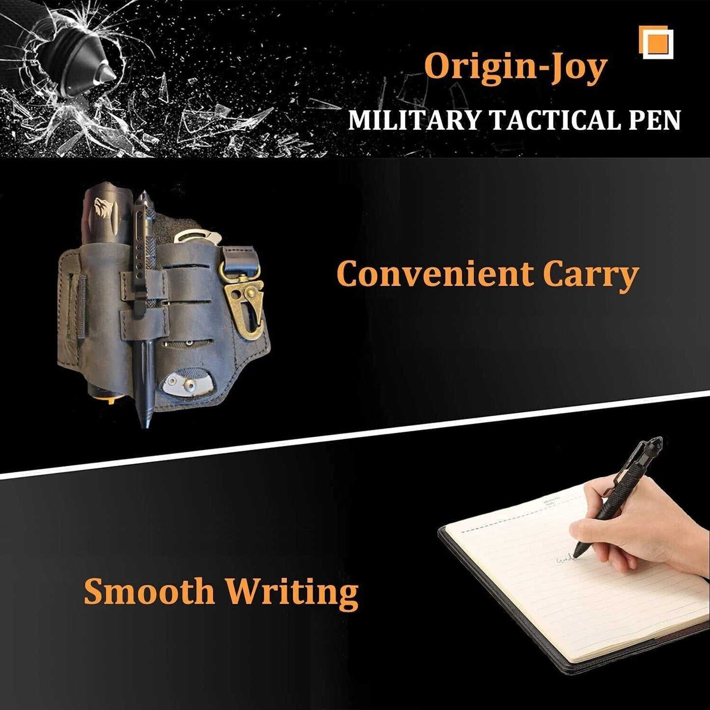 Sharp Pointed Survival Tool 2 in 1 Portable Metal and Strong For Self Defense