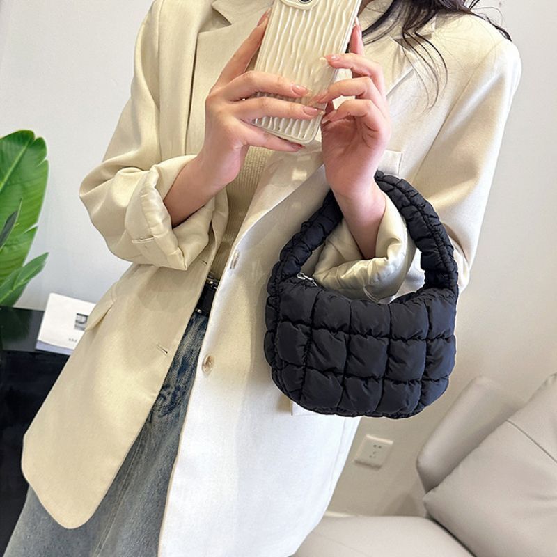 Shoulder Bags Pleated Cloud Mini Bag Versatile Small Handbag Crossbody Purse