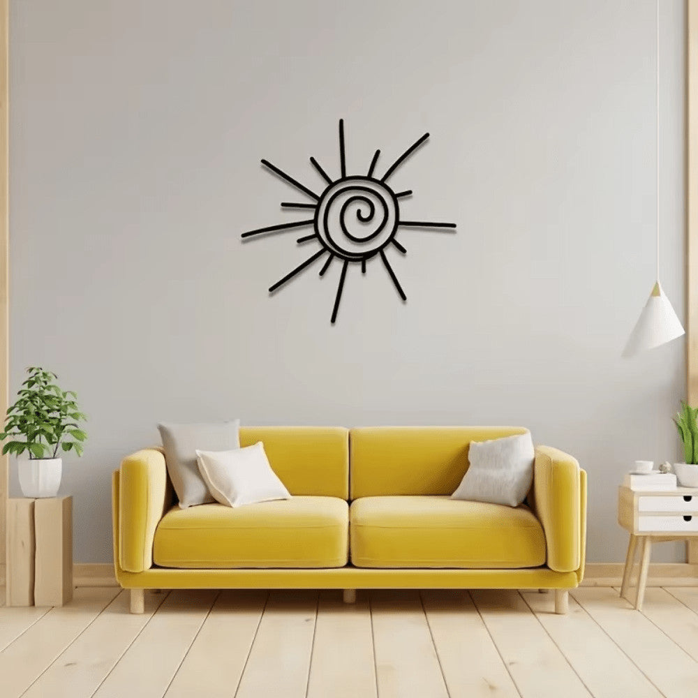 CIFbuy Large Metal Sun Wall Art Transverse Outdoor Beachy Home Decor