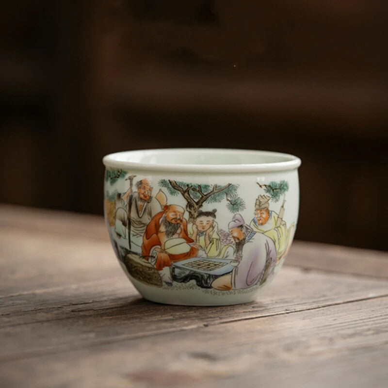 China Eight Immortals Teacup Ceramic Antique Cup Beautiful Teacup Teacup Cup Tea