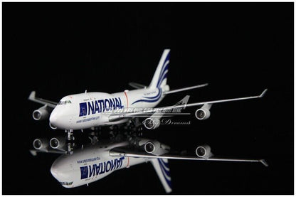 1:400 JC Wings NATIONAL BOEING 747-400 Passenger Airplane Diecast Aircraft Model